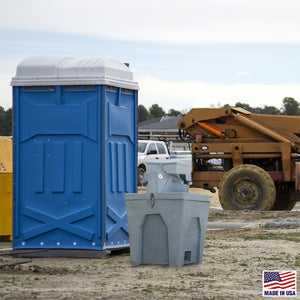 Portable Hand Washing Station – Dual Sink - Extra Large 92 Gallon Commercial Self Contained Outdoor Sink with Foot Pump